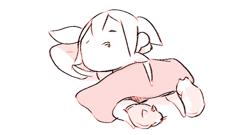 おふろはいったあと ちからつきてねちゃったのでした 