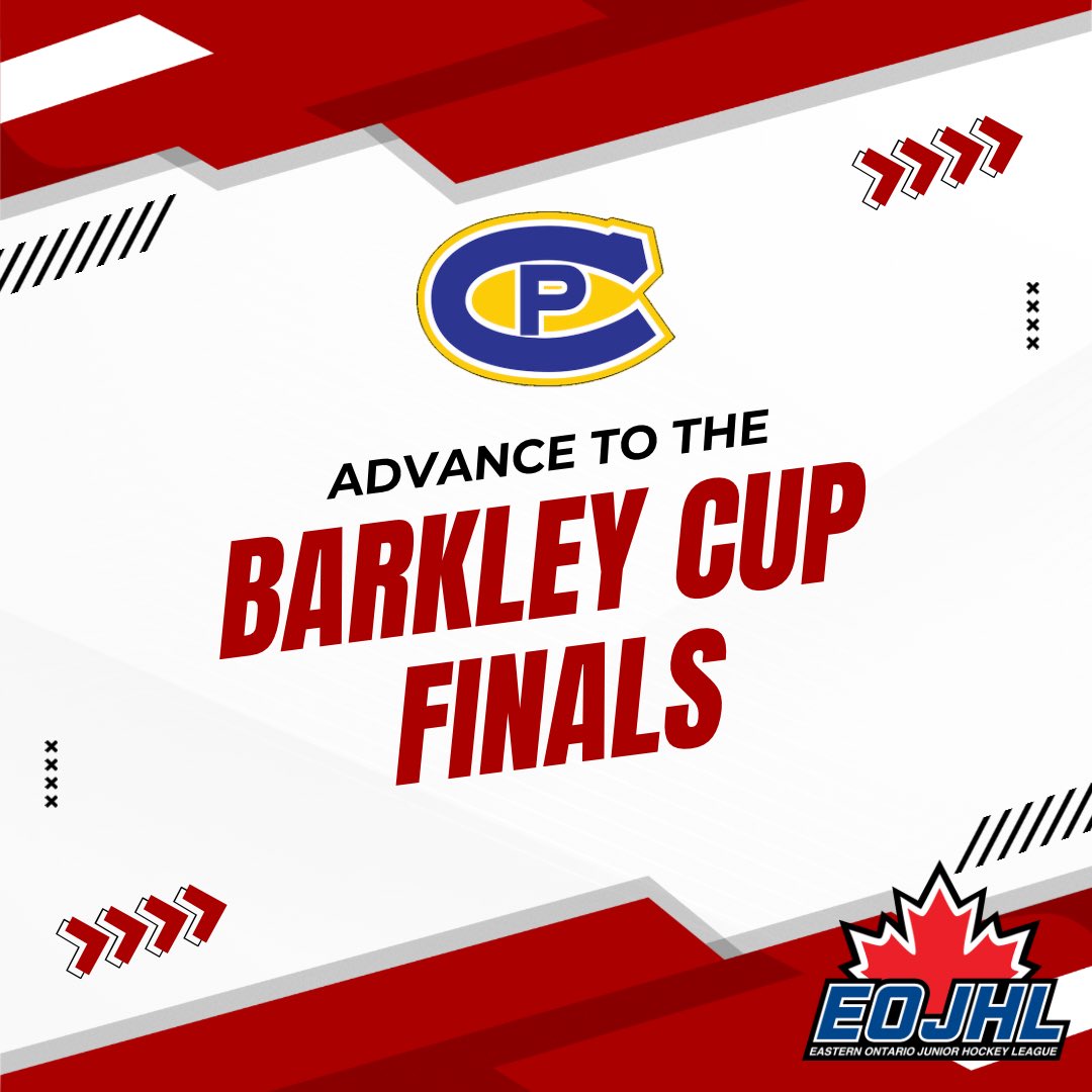 TheEOJHL's tweet photo. Carleton Place Jr Canadian advance to the Barkley Cup Finals https://t.co/haNYZ0I5rD