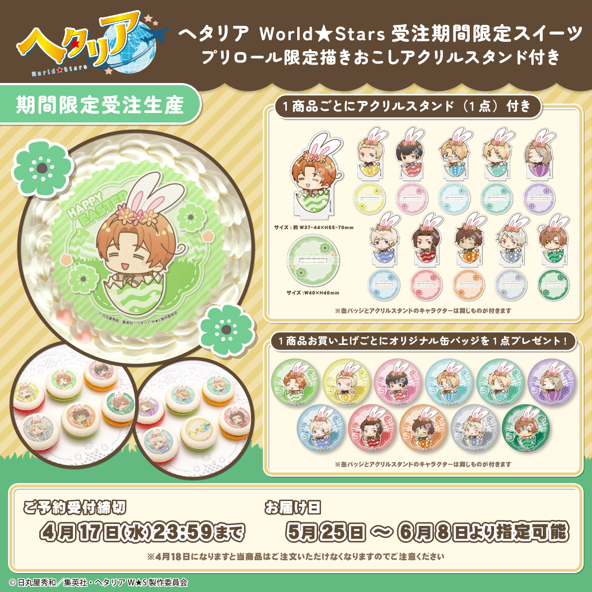 🌍アニメ「ヘタリア World☆Stars」🌍 イースターテーマの描き起こし