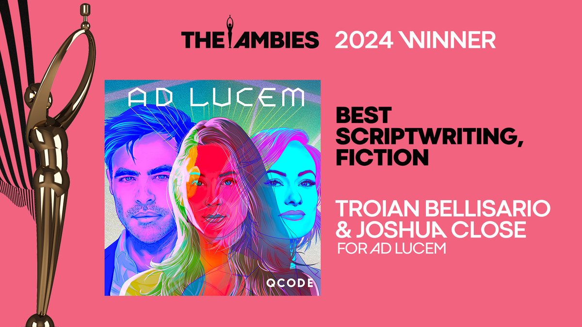 Exciting news! The winner of The Ambies Best Scriptwriting, Fiction is 'Ad Lucem' by @QCODEmedia, Barry Linen and Salt. Huge congratulations to the talented team behind this incredible script! #TheAmbies #podcastawards @MegaphonePods @SleepintheGardn