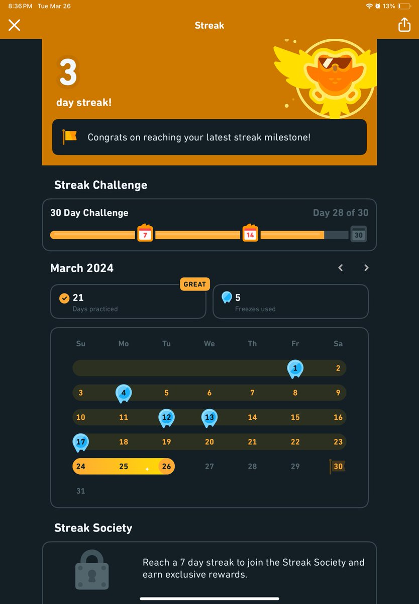ProofOmitted's tweet photo. @duolingo Have an issue where streak reset even though no day was missed. Have very sad kiddo who was proud of their streak. Can it be fixed? Account is Smemily1000 https://t.co/3WoZbtmmTB