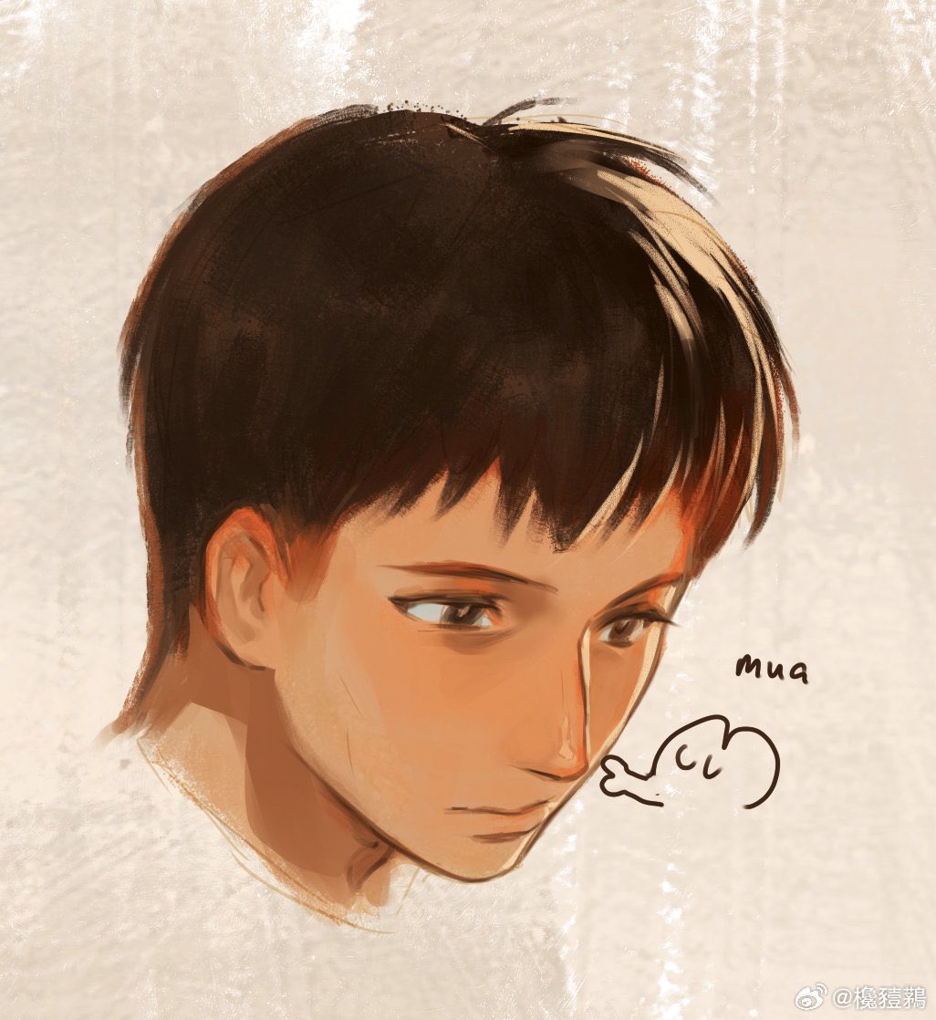 solo short hair brown hair 1boy closed mouth brown eyes male focus  illustration images