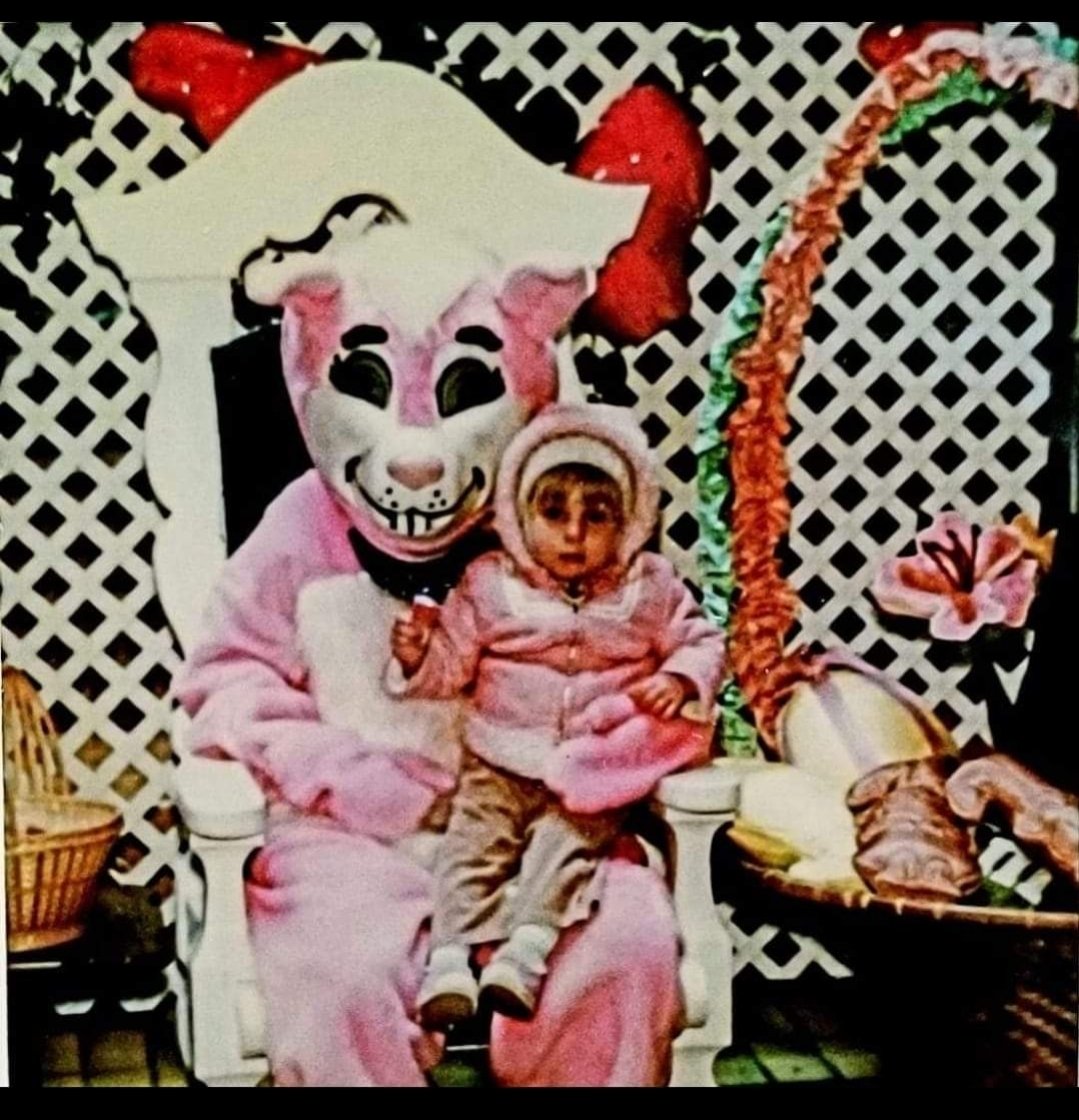 That time of year again to remind us that the 80's were wild af. #DemonEasterBunny #1986 #ThanksMom