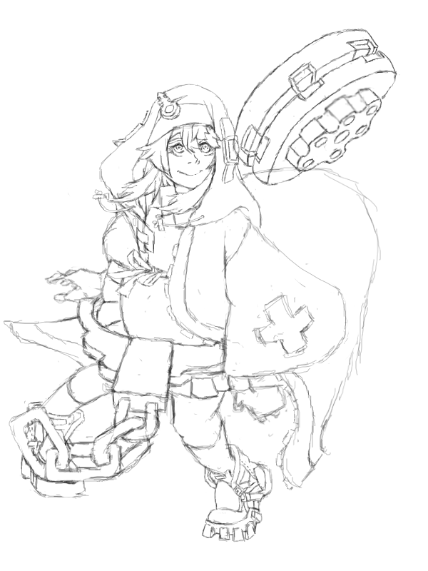 FunnySunTADM's tweet photo. WIP Bridget I've been working on. Just spent an hour and a half on the yoyo today only to realise its not the correct design for Strive so I'm gonna restart that part but I figured I'd show my effort so far https://t.co/Losa8wqOVm