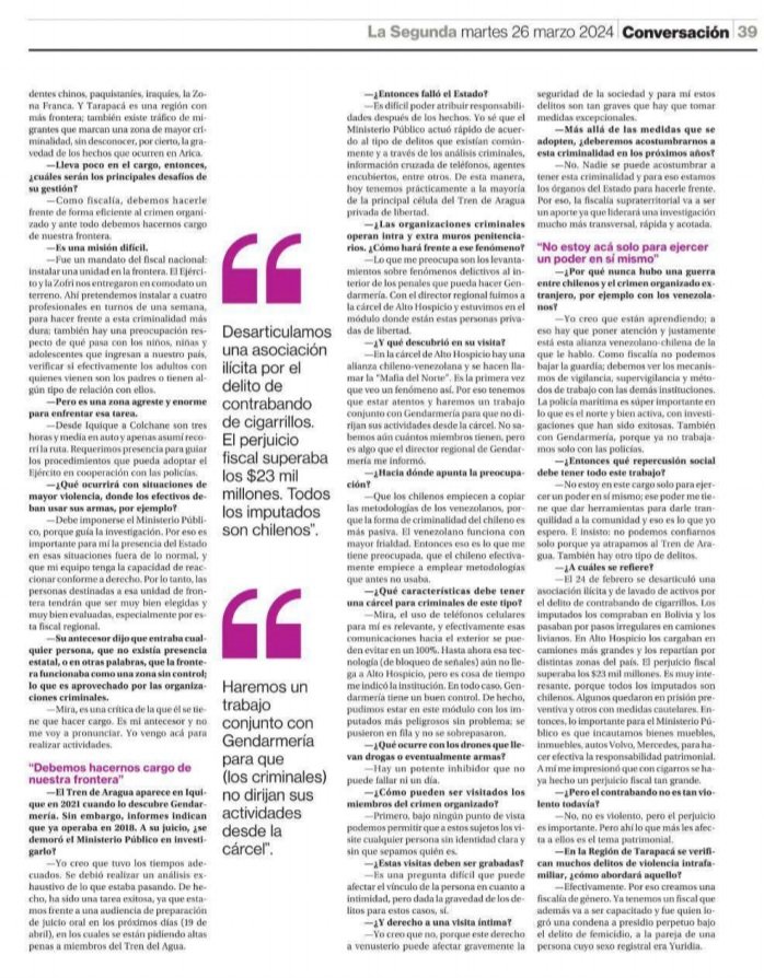 En una región con fronteras porosas, Zona Franca, drogas y corrupción, el contrabando no sólo se hace más pluriofensivo, sino que también se transforma en el soporte logistico para todos los males. #Iquique