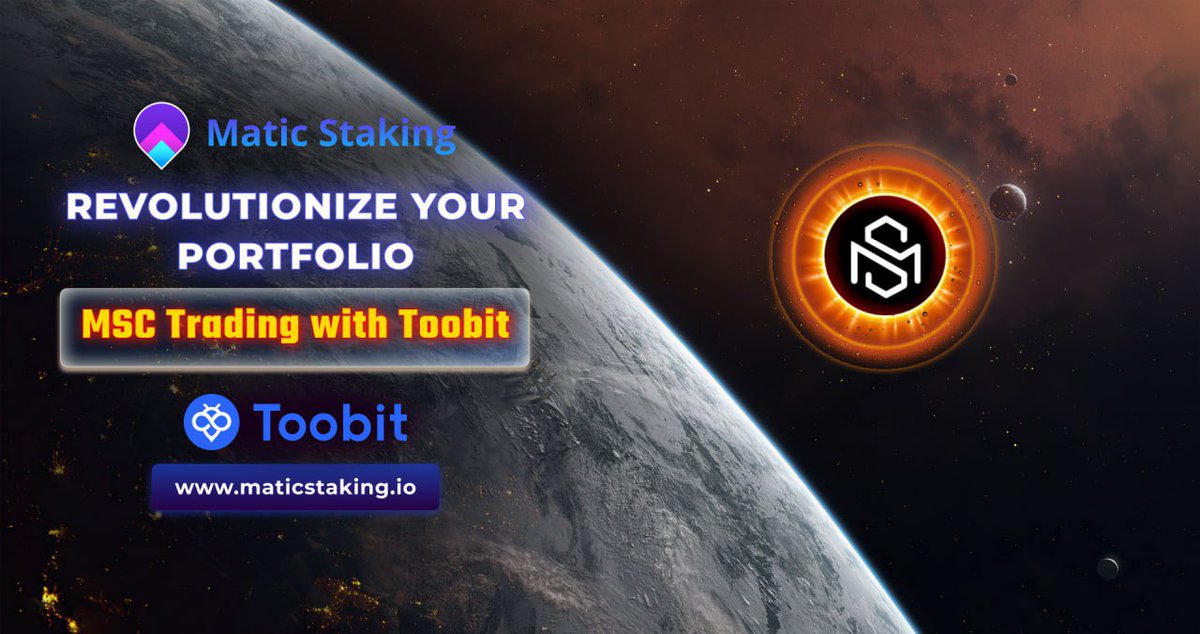 🌟REVOLUTIONIZE YOUR PORTFOLIO: MSC TRADING WITH TOOBIT🌟

💫 Are you ready to take your investment portfolio to the next level? Look no further than Toobit for MSC trading

💫 Toobit offers a dynamic platform for trading MSC, providing investors with access to a diverse range of