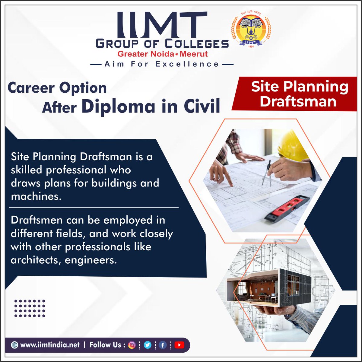 iimtnoida's tweet image. Exploring Career Options After Diploma in Civil Engineering! 

.
iimtindia.net
Call Us: 9520886860
.

#BestPolytechnicCollege #IIMTNoida #IIMTIndia #IIMTDelhiNCR
#EngineeringCollege #TopPolytechnicCollege
#DiplomaInElectricalEngineering #CivilEngineering