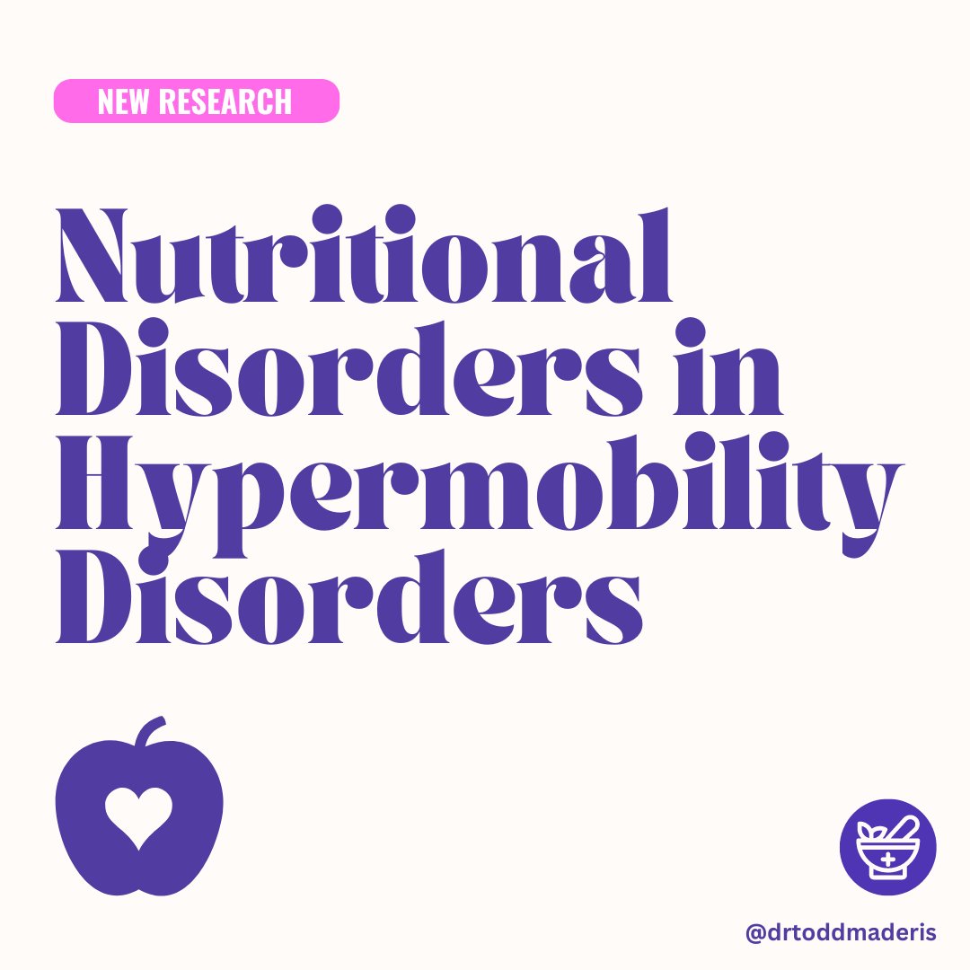 [NEW RESEARCH] Nutritional Disorders in Hypermobility Disorders There is a strong association between #mastcellactivationsyndrome (#MCAS) and #hypermobilespectrumdisorders (#HSD), such as hypermobile #EhlersDanlosSyndrome (hEDS). People with MCAS and hEDS often experience