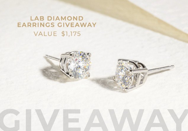 We’re giving away a pair of 1ct lab diamond earrings ($1,175) to celebrate the beginning of Spring! 🌹 How to Enter: - RT & Follow @DiamondNexus - Submit your entry diamondnexus.com/giveaway Winner will be drawn on 4/10 at 2pm EST