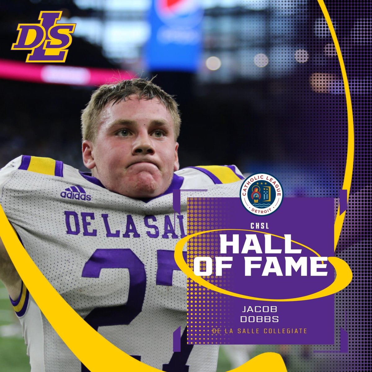 Congratulations to Jacob Dobbs, '19 who will be inducted into the @CHSL1926 Hall of Fame on June 10. During his time at DLS Jacob was a 2 time- state champion, selected to the Detroit News/Detroit Free Press Dream Team & named First-Team All-State by the AP.