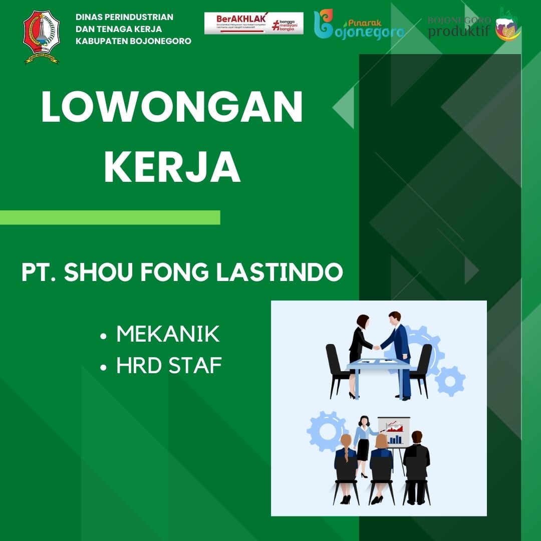 Bojonegorokarir's tweet photo. LOWONGAN PEKERJAAN PT. SHOU FONG LASTINDO https://t.co/aQrOUdUGWf