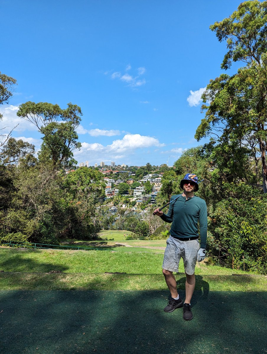 Sydney's blessing us with this weather. Great views and some golf