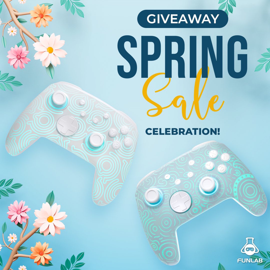 Funlab_switch's tweet photo. 🎉Giveaway Time

Happy #spring Sale and #easterholidays !

Pick 3 winners to get the FUNLAB Firefly controller-Zonai/ Mystic/ S&amp;V

1. Follow @Funlab_switch 
2. L&amp; T this post
3. Tag a friend in the comment

End on 4.3

Don't forget our spring sale ends on 3.31! Storewide 20% off! https://t.co/kusAGk358A