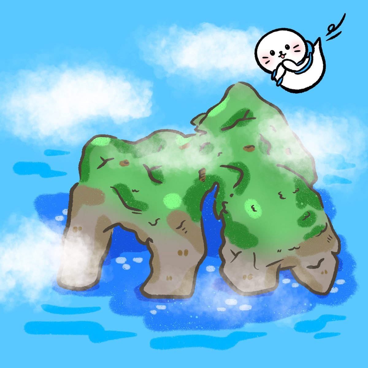 odoron_go's tweet image. ふしぎなしまみーつけたろん