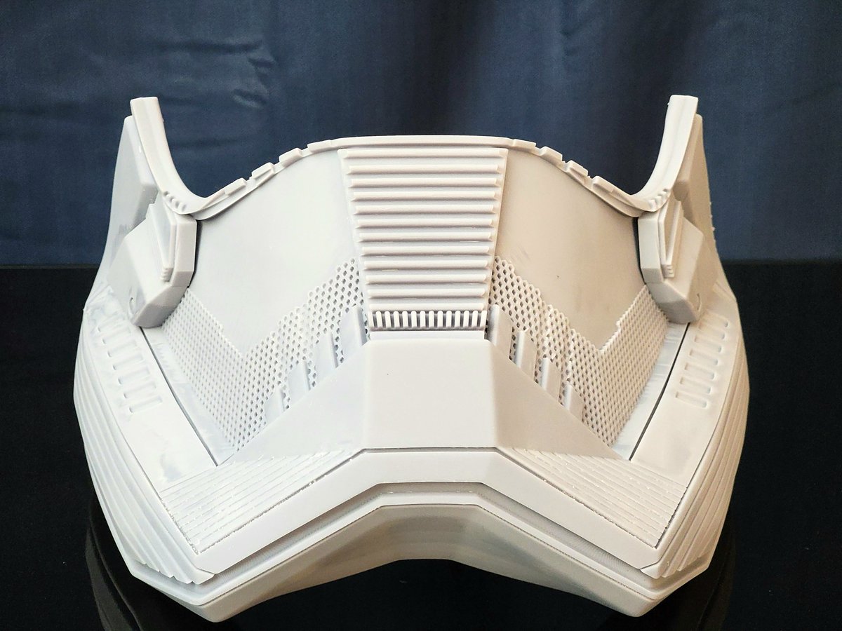 Senjo41A's tweet photo. Printing a new #SithTrooper helmet in ABS Like Resin. I had to cut the file into 3 sections so it would fit on my @anycubic3dprint Phonton M3 Max. So far, so good. I really like the detail resin printing brings. #3dPrint #3dPrinting #3dPrinted #3dPrintedCosplay #Cosplay #CosplayGear #Stormtrooper #StarWarsCosplay #StarWars #TheLastJedi #Anycubic #AnycubicPrinter #PhotonM3Max #ElegooResin #ElegooABSresin