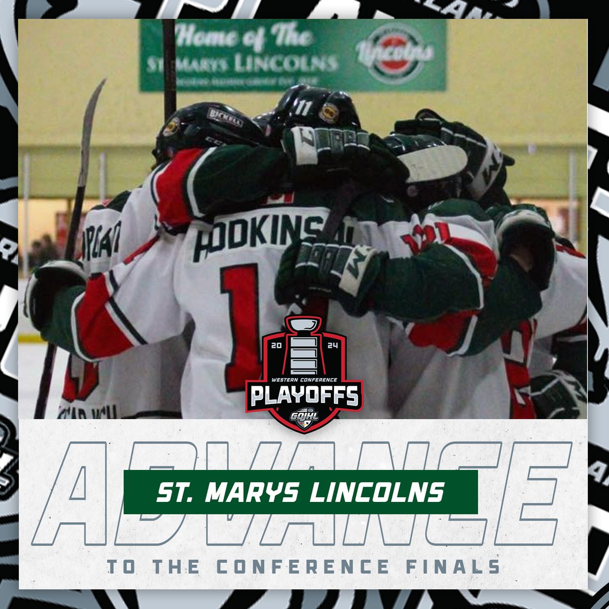 The <a href="/stmlincolns/">St. Marys Lincolns</a> are off to the Western Conference Final for the 2nd straight year, after sweeping the <a href="/GoRocketsGOJHL/">Strathroy Rockets</a>!

#SutherlandCup | #GOJHL