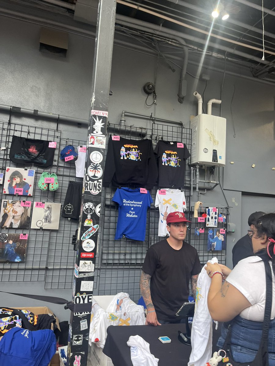 the merch table at faye webster in st pete tonight