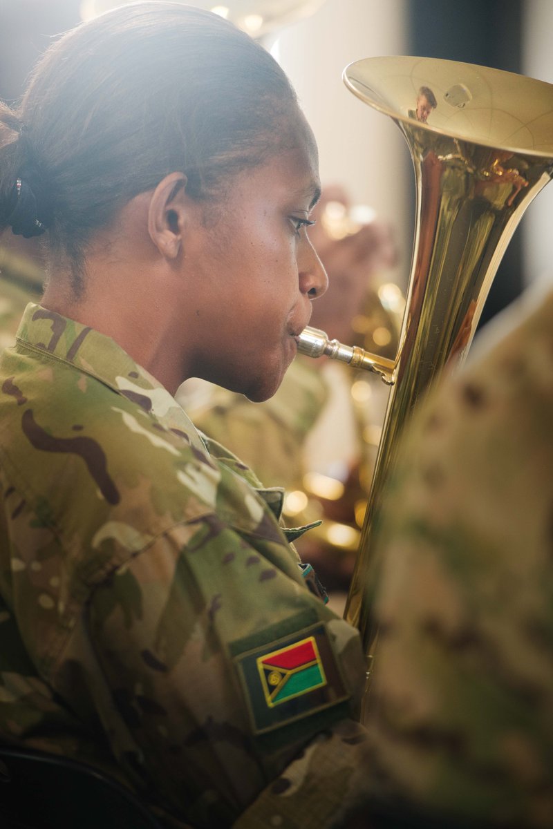 STORY📰 Whether in the heat of her homeland of Vanuatu or in the chill air of New Zealand’s south island, the tenor horn still sounds the same and connects people for Corporal Georgette Kalorip. Read more ➡️nzdf.mil.nz/corporal-georg… #Force4NZ