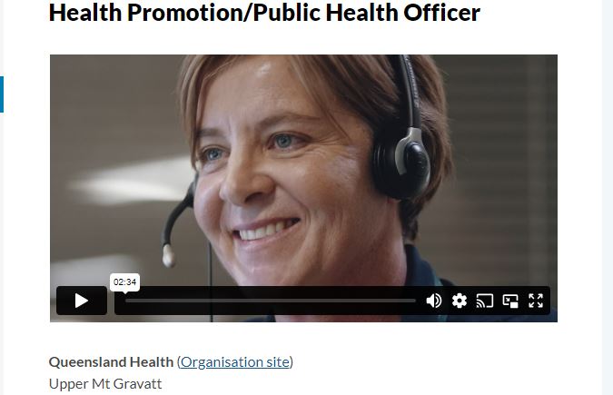 One of our graduates from 2019, Hannah Brumm, contacted us to let us know about a job currently being advertised in the Health Contact Centre in the Dept. of Health. Health Promotion Officer job, anyone? @QUT @qldhealth