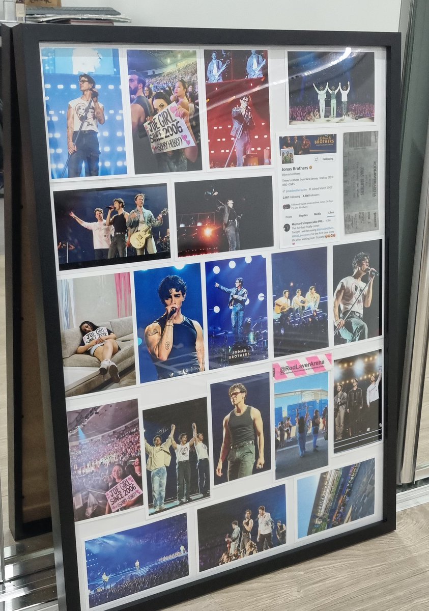 Framed some of my @jonasbrothers Melbourne 🇦🇺 Night 1 & 2 memories. ❤️😍
@joejonas @nickjonas @kevinjonas #thetour #jonasbrothers #jonasbrothersconcert