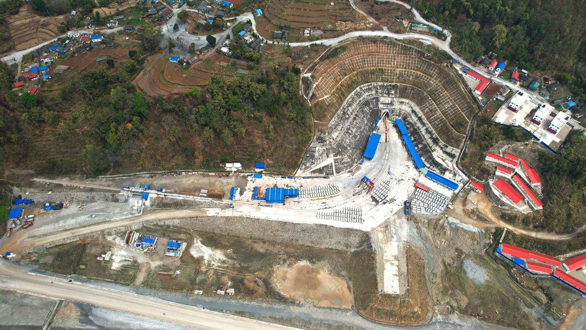 PRCAmbNepal's tweet photo. Congratulations to China Overseas Engineering Group Company Limited (COVEC) for making two new world records in Nepal. The TBM tunnel of the Sunkosi Malin Diversion Multipurpose Project monthly advancement exceeded 1,503.3 meters, breaking the world record of 1,224.13 meters made by COVEC in 2023. In the same month, COVEC also made a world record of 72.68 meters daily advancement for the same type of 6-meter-class double-shield TBM project.