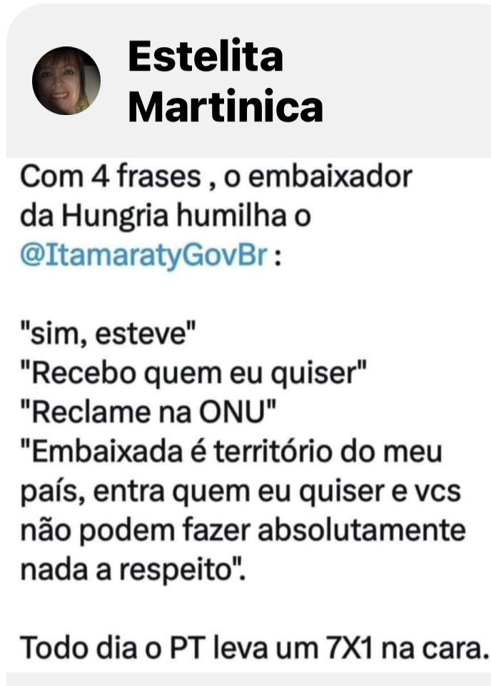 Simples como tem que ser, sem “magia”🧙 do Lindinho da Odebretch! Fora toda hipocrisia pe71s7a e sua Narrativa Magiar!