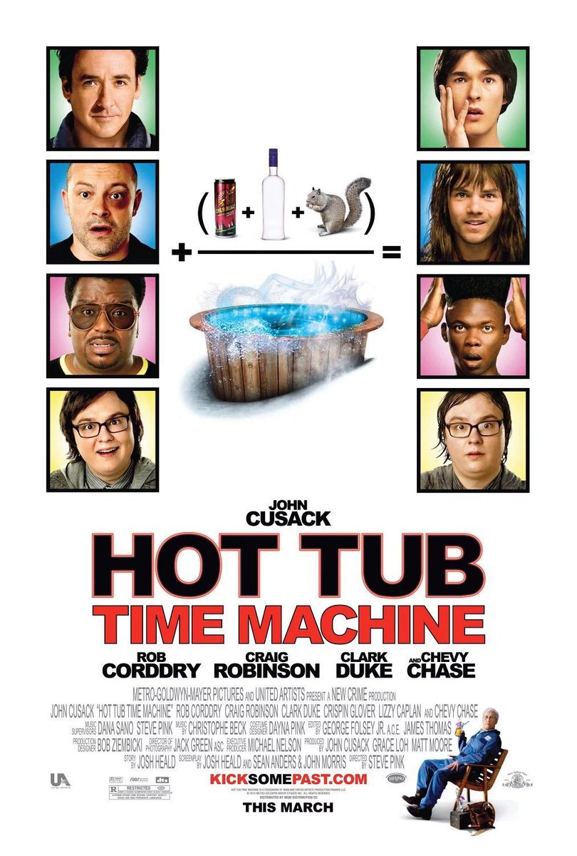 🎬MOVIE HISTORY: 14 years ago today, March 26, 2010, the movie ‘Hot Tub Time Machine’ opened in theaters!

#JohnCusack #RobCorddry #CraigRobinson #ClarkDuke #ChevyChase #ColletteWolfe #CrispinGlover #SebastianStan #LizzyCaplan @RealCrystalLowe @Kellee_Stewart #WilliamZabka