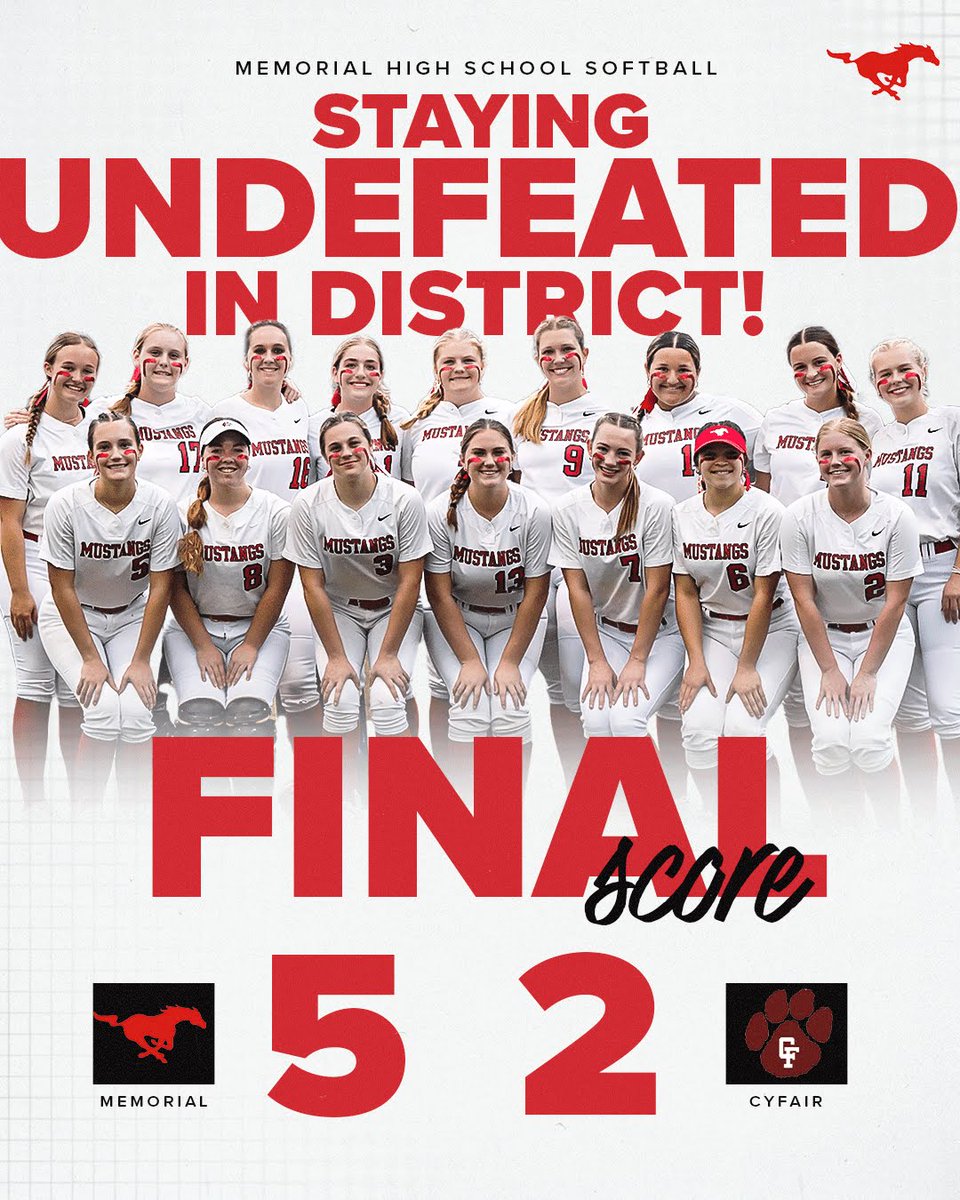 Memorial Mustang Softball tweet media