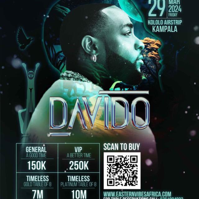 Robertbry_an's tweet photo. ⏳ Davido is Timeless⏳
And For that matter. 

First get  discounted tickets 🎫 via https://t.co/7N4ywnLg8c 

#TimelessKampala https://t.co/uVKCBd3QHF