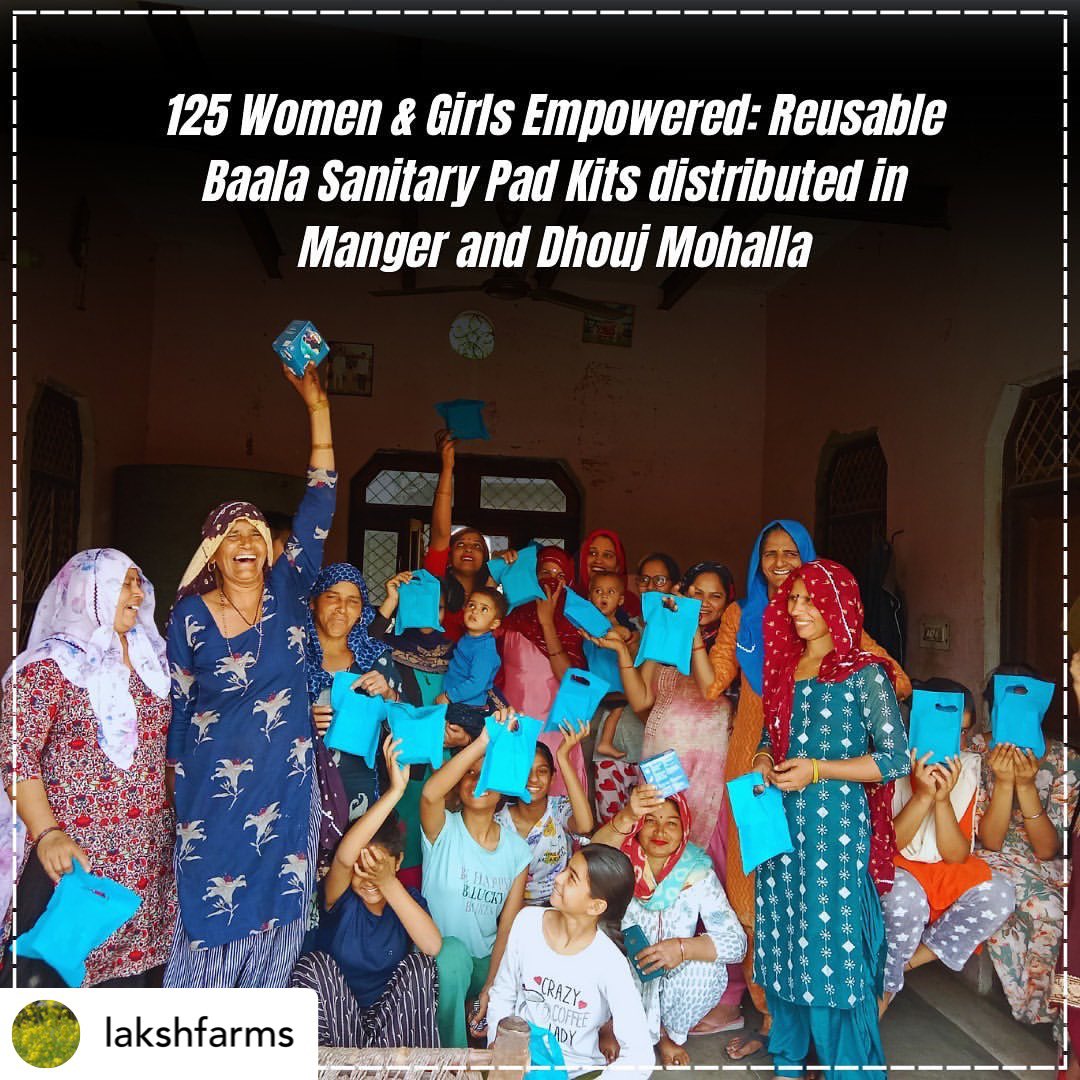 laksh2030's tweet photo. We’re thrilled to share an update on our ongoing collaboration with @ProjectBaala in March 2024, reaching out to 125 women &amp; adolescent girls in the villages of Manger and Dhouj. 💫 
#fightperiodpoverty #HealthAndWellness #projectbaala 
@CaptShaktiLumba @iamshivxs @pallavilumba https://t.co/c82UvQ606O