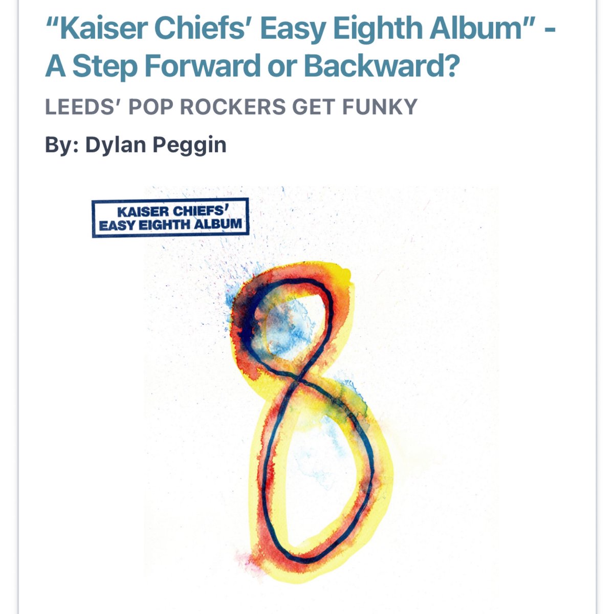 One of my more critical assessments is up on @tracking_angle discussing the newest offering from Kaiser Chiefs. Give it a read! #kaiserchiefs #albumreview #trackingangle #therecordspinner #keeptherecordspinning trackingangle.com/music/kaiser-c…