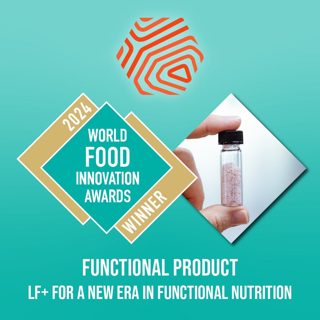 TurtleTree_'s tweet image. We're thrilled to announce that #TurtleTree has been awarded "Best Functional Product" at the #WorldFoodInnovationAwards for our groundbreaking precision fermented lactoferrin, LF+! 🌟
Thank you @FoodBevAwards and everyone for being part of this exciting journey with us. 🙌