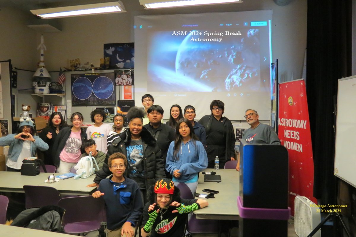 While teens are out on Spring Break from CPS schools, After School Matters continues the opportunity to keep the learning going on. Space & Astronomy welcomed new teens to the program, as well as seasoned veterans. Astro Joe @AftrSchoolMttrs