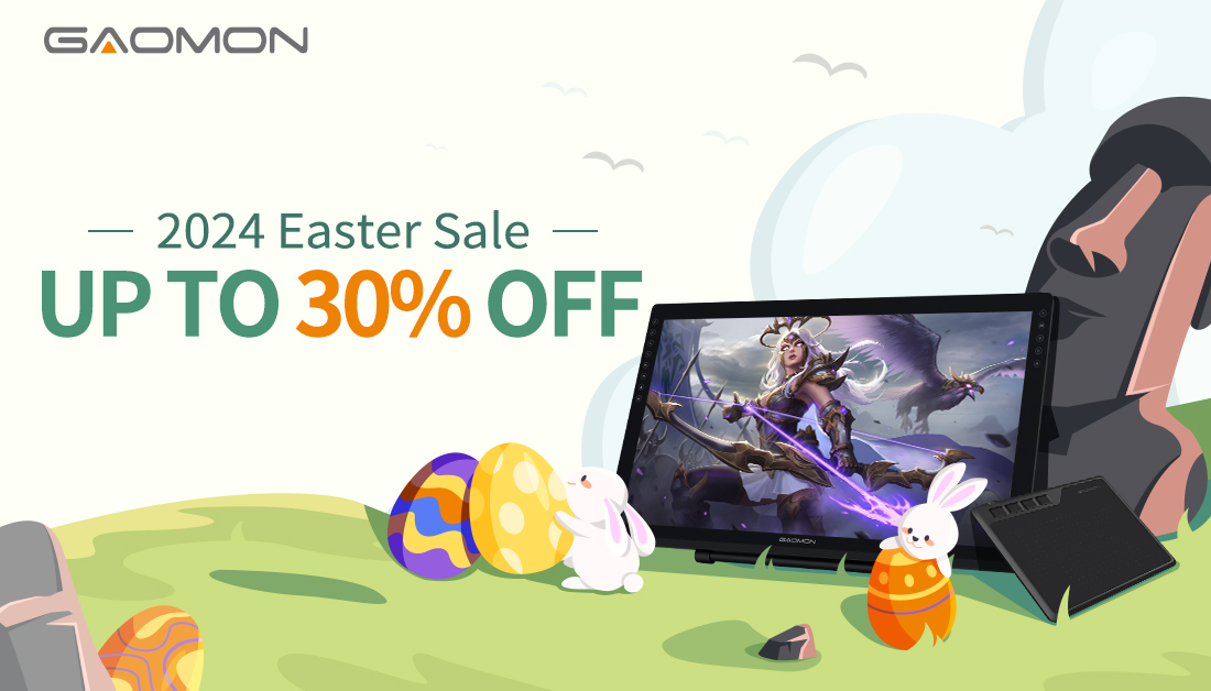 Easter sale discounts, as low as 30%！！！ Remember to fill in your email address on the homepage to subscribe and receive additional discount codes~ #gaomon #gaomonpainting #drawingtablet #digitalpainting #design #digitaldrawing #artist #painting #art #code #sale