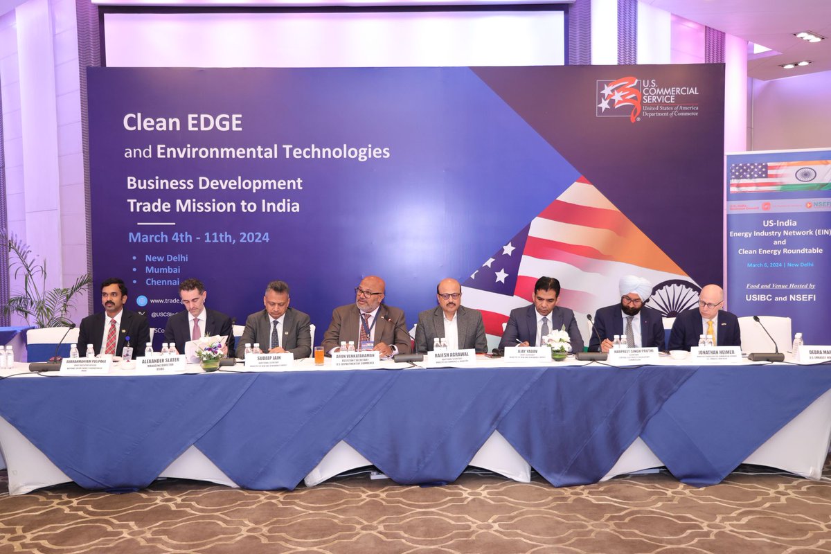 #NSEFI was delighted to have worked with @USIBC for the 'Clean Edge & Environmental Technologies Roundtable Confrence'. #UsIndia #cleanenergy #sustainability #roundtablediscussion #renewableenergy