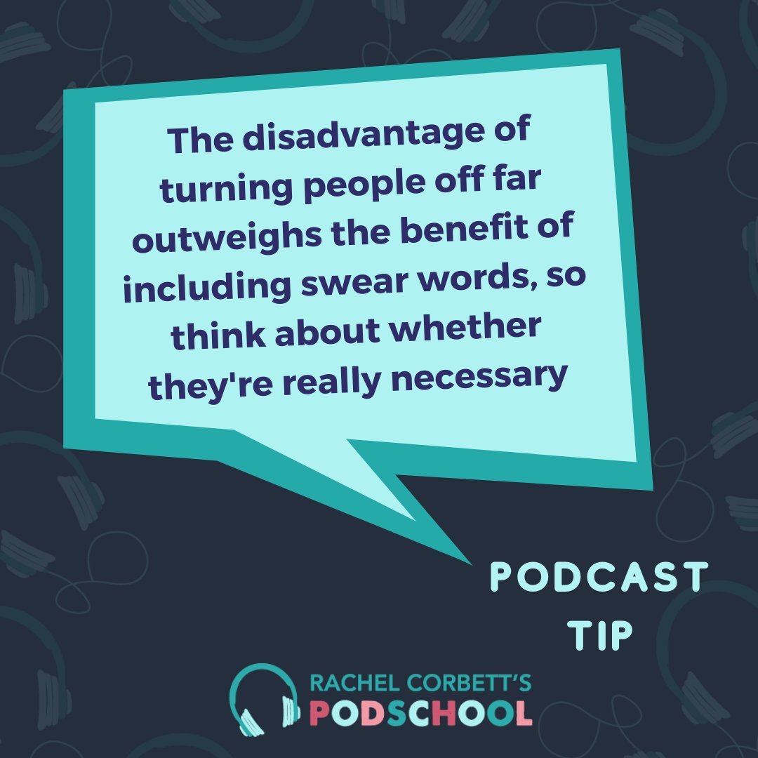 If you want to swear on your podcast, that's fine. Just make sure your audience isn't surprised by it! #podcastingtips #podcasting rachelcorbett.com.au/blog/should-yo…