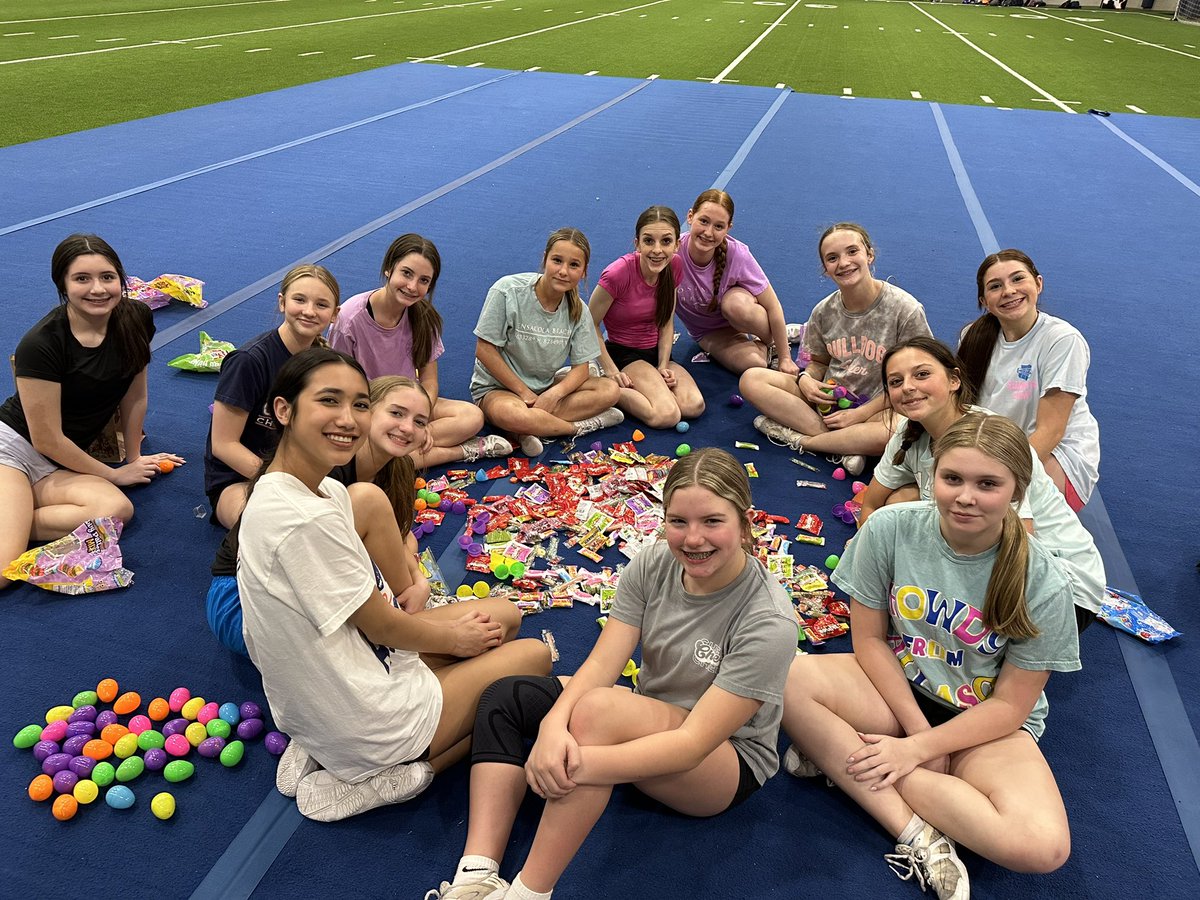 cheer_MNHS's tweet photo. Our Egg My Yard Fundraiser in action. Our team stuffed and organized 2,000 eggs in less than 30 minutes! So proud of our teamwork! 💙📣🧡 #WeAreNorth #EggMyYard https://t.co/nNsgq7E5pt