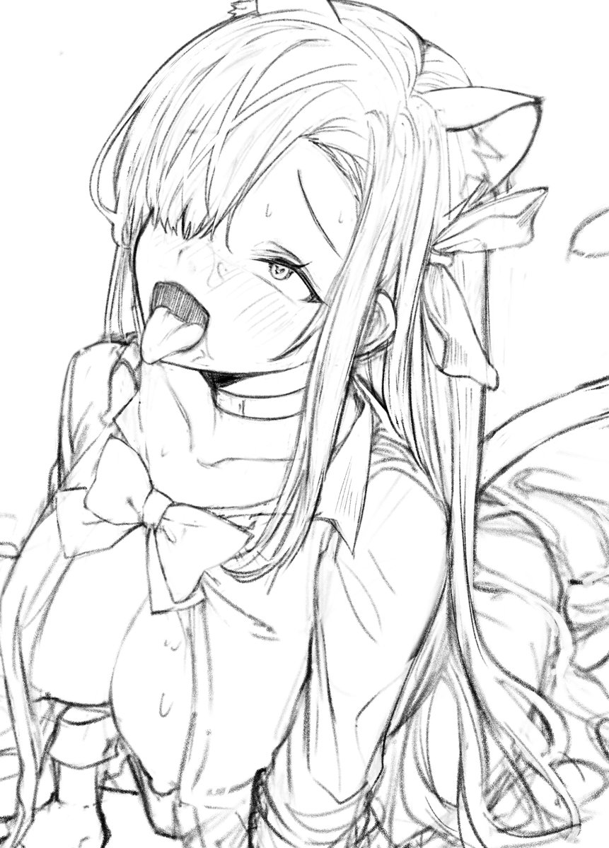 ブルアカ ラフ
猫耳アスナ現在漫画制作中😺✨

#二次創作 #ブルアカ #アスナ #BlueArchive 