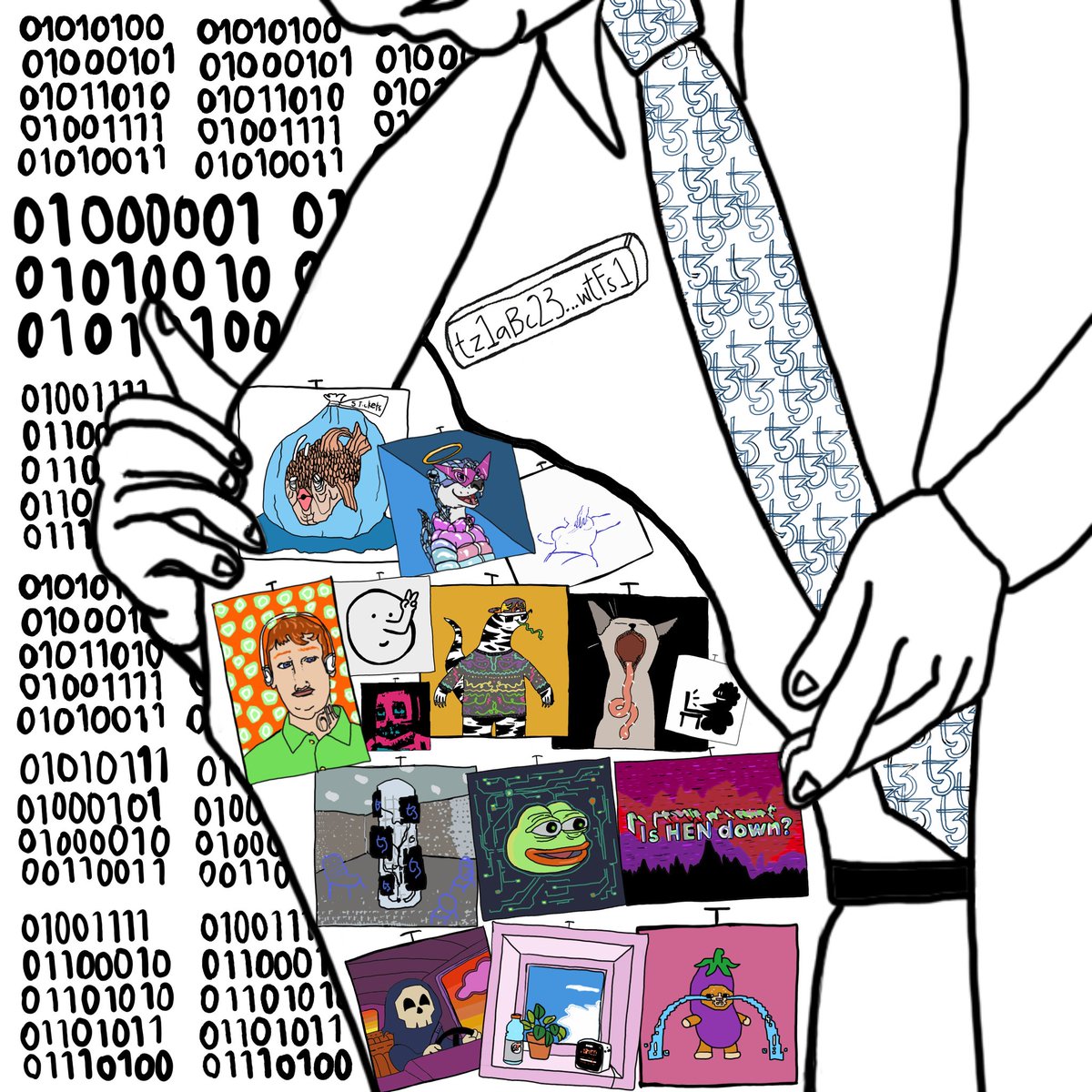 Malicious Sheep (@malsheep56) on Twitter photo Allow me to introduce a collab piece by myself and <a href="/HuemansUniverse/">Huemans of the Universe</a> for #WTFTSDC
"Can I interest you in some tez?"
On the fence about investing in Tezos? C'mere and let us show you the goods - we gots all kinds of your favourite things!
Check out the featured works below! 👇 Allow me to introduce a collab piece by myself and <a href="/HuemansUniverse/">Huemans of the Universe</a> for #WTFTSDC
"Can I interest you in some tez?"
On the fence about investing in Tezos? C'mere and let us show you the goods - we gots all kinds of your favourite things!
Check out the featured works below! 👇