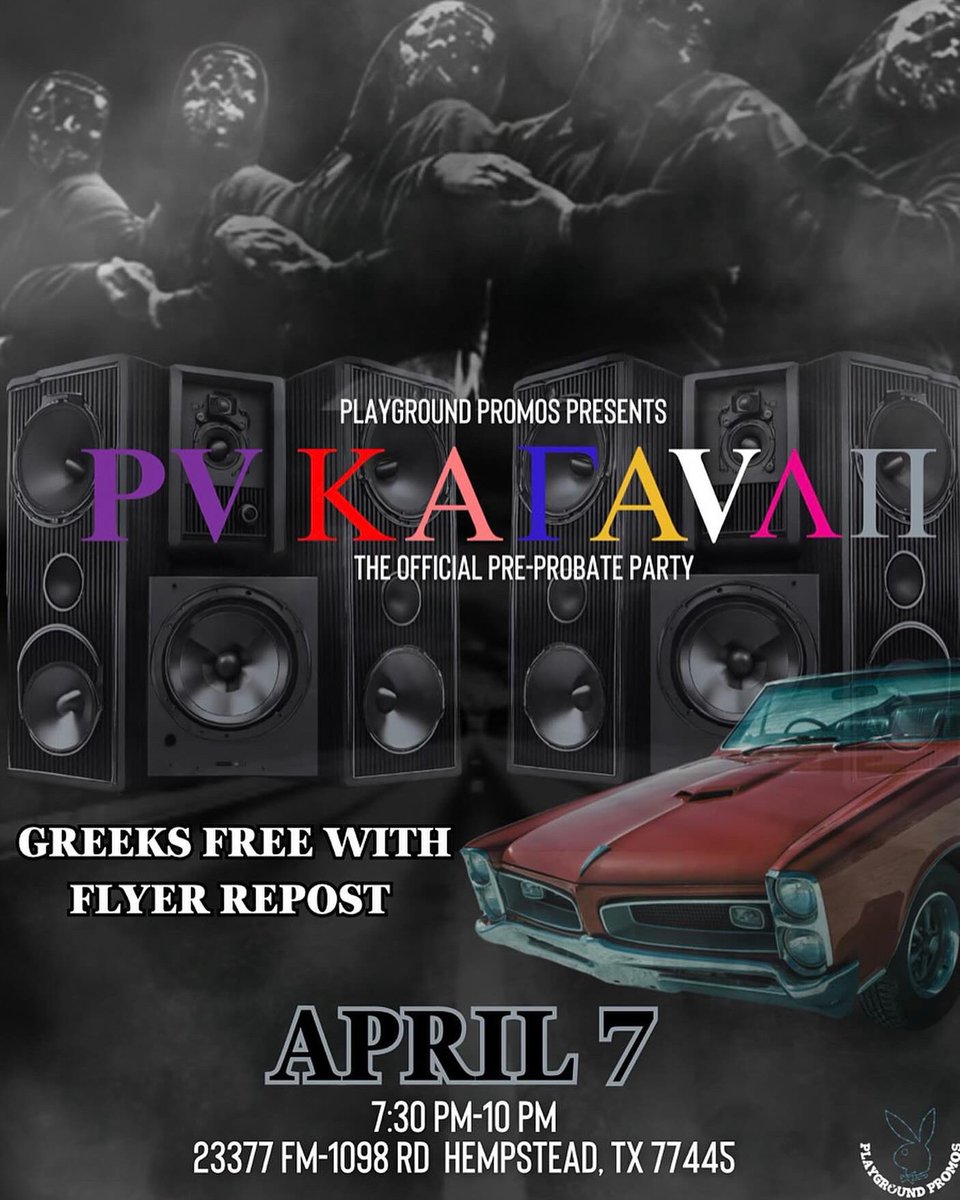 Clarkeboyrylo's tweet photo. #pvspringfest2k24 lineup 🤝🏾
This Saturday (3/30) #PvProjectXTheRave 😵💫🎸
Sunday- #PvKaravan 🏛️🚗
Wednesday- #PvFreaknik3 🫣
Friday- #PvDrunkOlympics3 🏃🏾🏆 https://t.co/c7Zvmag6pD