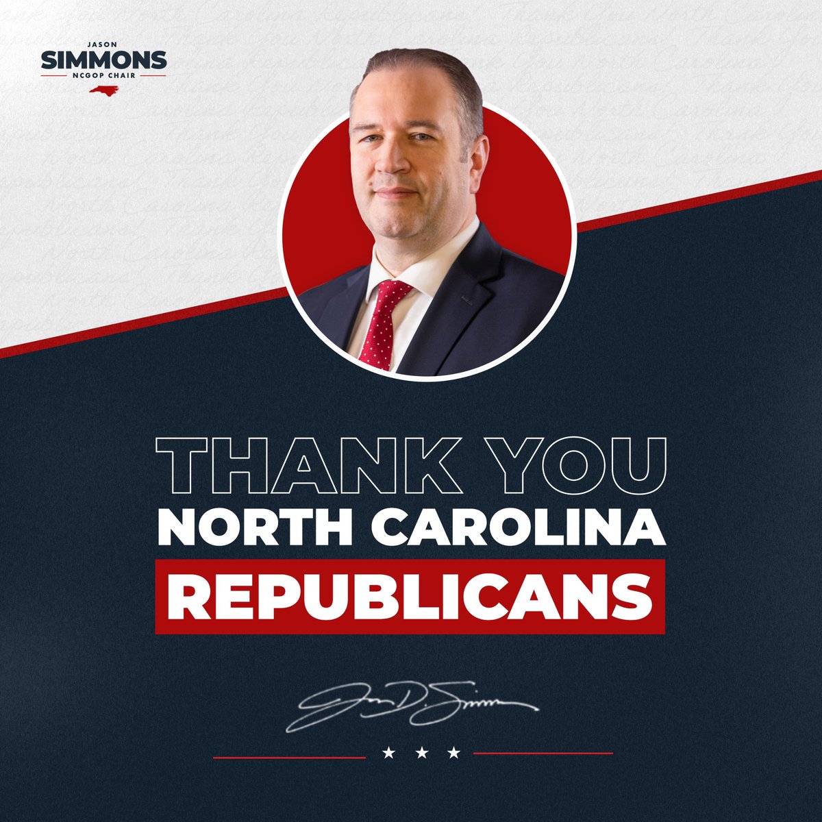 Thank you North Carolina Republicans! Together we will win up and down the ballot this November! We will reclaim the Governor’s mansion, grow our majorities in the state legislature and North Carolina Courts, and elect Donald J. Trump as President! 🇺🇸