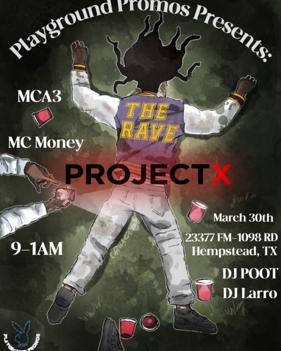 The_PGP's tweet photo. PSA‼️

If you bought a #PvProjectX presale, you’re good for free entry to ONE Playground Promos Spring fest event. These events will be down below ‼️ https://t.co/uQXZi8kri6