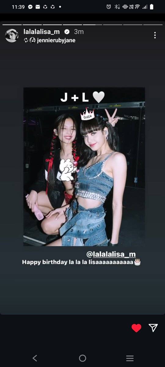 Are we really okay, JenLisas 😭😭😭

Lisa's caption, Jennie indeed her sexy hot girl.

'Dancing is the 🙈🙈 best I Love You my sexy hot girl'

J+L 🤍 #JENLISA
HAPPY LISA DAY
#Chapter27WithLalisa 
#AllRounderLisaDay
#에브리원_사일런트_오늘은_쁘탄절