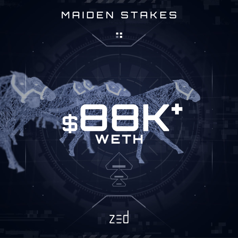 zed_champions's tweet image. Our Maiden Stakes Prize Pool is on 🔥: Over $88k+ and counting! Qualifiers start April 1 (UTC) - if you haven't already, it's time to hit the stud. 🐎✨