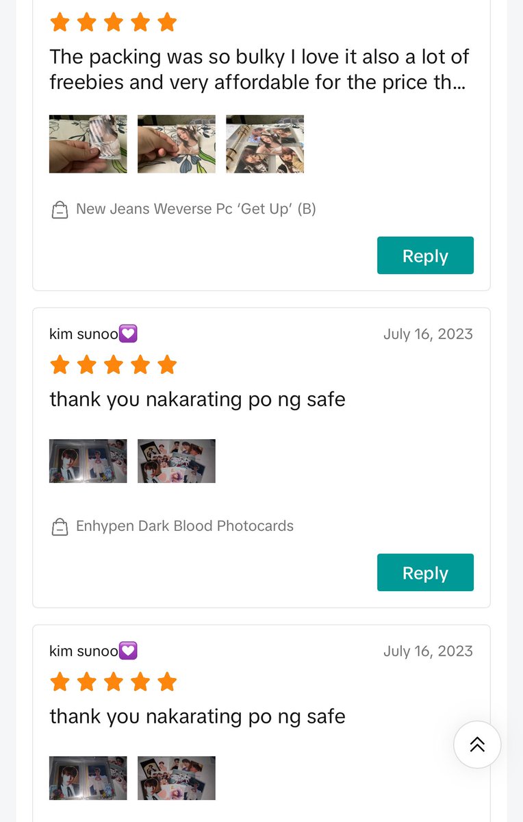 JayJayCartz's tweet photo. #HeraFeeds

Proofs from Shopee and Tiktok:

For Unpacking and Packing videos, check out this link: https://t.co/NB8Q9HIgRR https://t.co/O0QP5alCRj