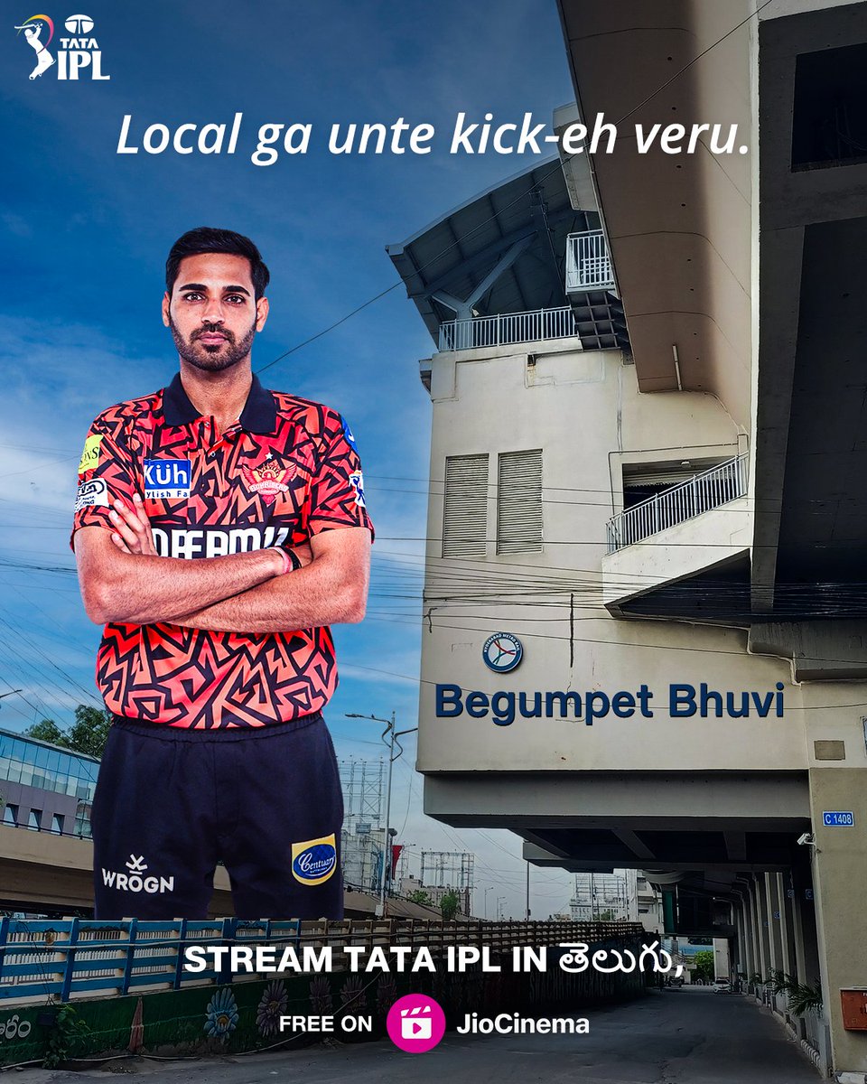 JioCinema (@jiocinema) on Twitter photo South side lo Paathabasthi, West side lo Kondapur, seedha centre lo Begumpet - all sides nunchi kurchi madthapettadaniki occharu <a href="/SunRisers/">SunRisers Hyderabad</a> - chudandi vallani తెలుగు lo FREE, #IPLonJioCinema tho!
#TATAIPL #IPL2024 South side lo Paathabasthi, West side lo Kondapur, seedha centre lo Begumpet - all sides nunchi kurchi madthapettadaniki occharu <a href="/SunRisers/">SunRisers Hyderabad</a> - chudandi vallani తెలుగు lo FREE, #IPLonJioCinema tho!
#TATAIPL #IPL2024