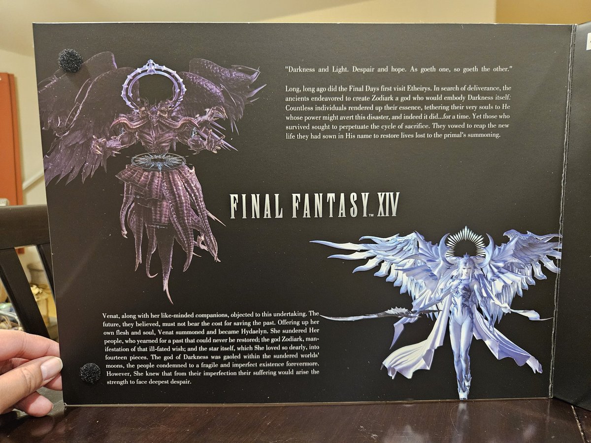 Just came back from Italy to find this beauty waiting for me! Zodiark and Hydaelyn look so good! 😍 #FFXIV #FF14