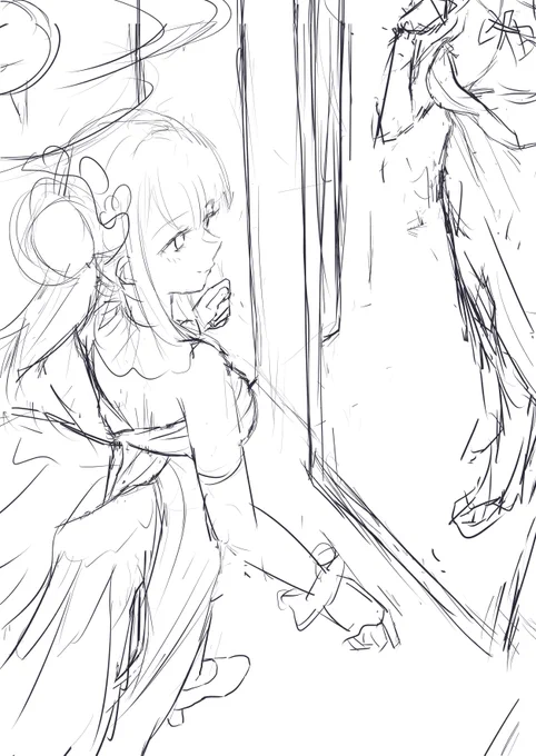 早起きしてぼーっと描いてたドレスミカ
完成する川かあないけど、もしかしたら清渓川本の表紙、サクカにするかも 