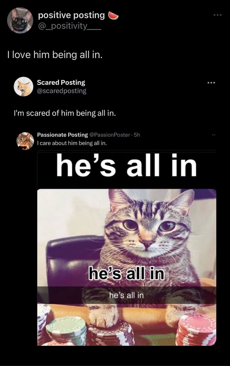 ApatheticPost's tweet image. I don’t care about him being all in.