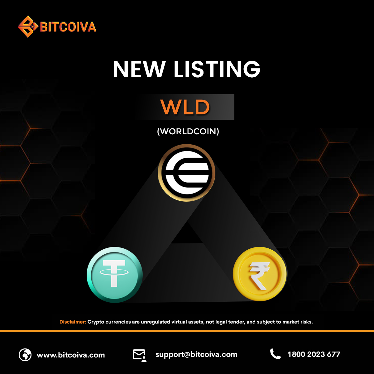 🚀 Exciting times ahead! 🌐 WLD Crypto is now listed on Bitcoiva Exchange!  📈 Visit: https://t.co/FpfDQgbztt Trade on: https://t.co/7D6IpvrA84  #wldcrypto #worldcoin #wldinr #wldusdt #buywld #wldprice  #bestcryptocurrencyexchangeinindia #bitcoiva ...
